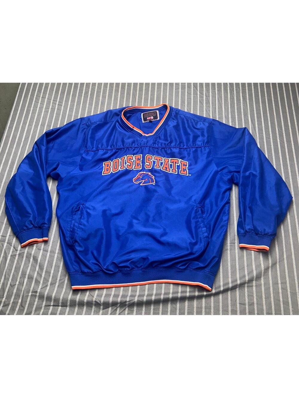 Boise State Broncos Colosseum Athletics V-neck pullover windbreaker jacket Men L